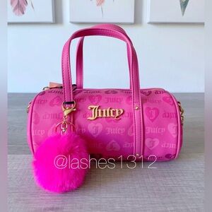 JUICY COUTURE Bag Mini Barrel Crossbody - Juicy Pink Hearts